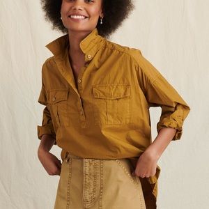 Alex Mill garment dyed popover shirt